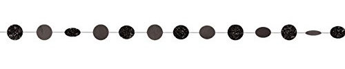 DECO RND GLITTER STRING-BLACK