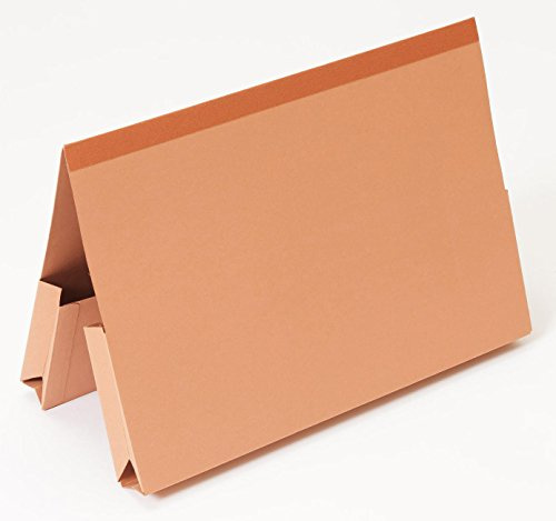 Exacompta - Ref 218-ORGZ - Guildhall - Reinforced Double Pocket Legal Wallets, 25 x 35.5cm, 315gsm Heavyweight Manilla, A4 & Foolscap, Blue Angel Certified - Orange, Pack of 25