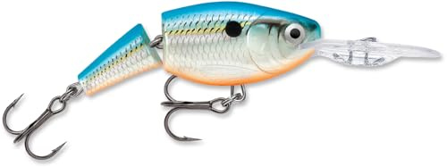 Rapala, Essential Angelköder, Jointed Shad Rap, Größe: 7 cm/13 g, schwebender Süßwasserköder, Schwimmtiefe: 1,8–3,9 m, Kunststoffmaterial, Blue Shad BSD