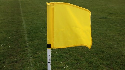Set of four collapsible corner flags, with carry bag (Yellow)
