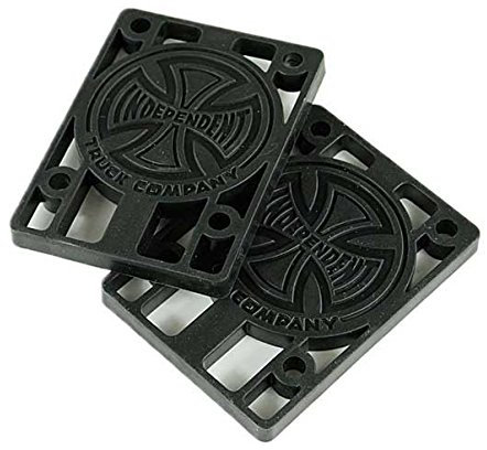 Indy Unabhängige Skateboard Riser Pads 2 Stück schwarz 1/10,2 cm