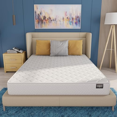 HomeLife Full Mattress 6 Inches 54X75 White – Medium Firm Hybrid – Full Size Mattress Pocket Coil Tight Euro Top High Density & Polyester Cover – Rolled in a Box