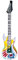 Widmann 23943 - Aufblasbare Gitarre, Funky mit Schultergut, Länge circa 105 cm, Musiker, Sänger, Karneval, Mottoparty