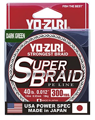 Yo-Zuri Super Braid 300 yard Spool Dark Green 40LB