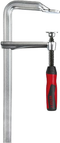 BESSEY Ganzstahl-Schraubzwinge GZ16-2K, Spannweite 160 mm Ausladung 80 mm, Sicherheit durch geradlinige Kraftübertragung am Gleitbügel, Gewicht 0,57 Kg