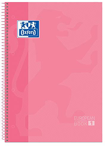 Oxford – Perforierter Schreibblock mit Spiralbindung, A4 80 Blatt, rosa