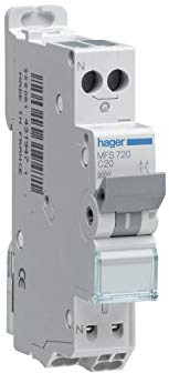 Hager Disjoncteur 25A 3KA courbe C phase neutre avec vis