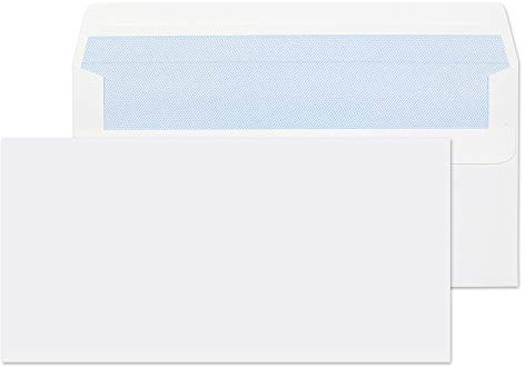 Blake Purely Everyday DL 110 x 220 mm 85gsm Self Seal Plain Wallet Envelopes (FL3882) White - Pack of 1000