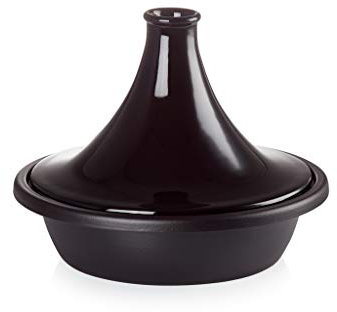Le Creuset Gusseisen-Tagine, Rund, Ø 31 cm, Für alle Herdarten, Induktion und Backofen geeignet, 4,02 kg, Schwarz