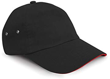 Result Headwear Printers Plush Cotton 5 Panel Cap, Red
