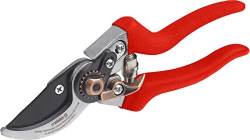 Meister Gartenschere mit Bypass-Klinge - Antihaft-Beschichtung - Geeignet für weiches Gehölz & Frischholz - Für präzise Schnitte / Rosenschere / Rebschere / Floristenschere / Bypass-Schere / 9719000