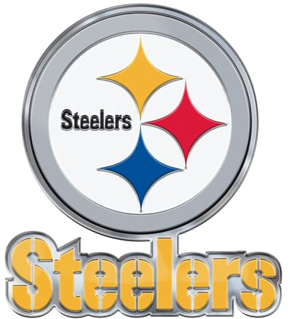 FANMATS 60468 - NFL - Pittsburgh Steelers Embossed Color Emblem | Circular Steelers Primary Logo