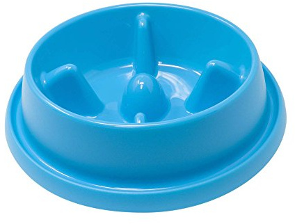 Adagio 10077 Slow Food - Ciotola per cani, Anti ingozzamento, Colori Assortiti, Medium (24.5 x 26 x 7.5 cm), 1 pezzo