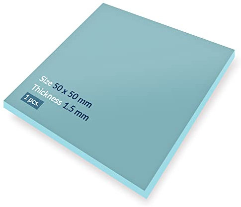ARCTIC TP-2 (APT2560): Wärmeleitpad, Economic Thermal Pad, 50 x 50 x 1,5mm (1 Stück) - Exzellente Wärmeleitung, geringe Härte, idealer Gap-Filler, einfache Installation, sichere Handhabung - Blau