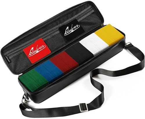 Quiver Time Black Quiver Card Carrying Case - TCG Cards Deck Box Holder for Trading Cards, MTG Bag Playing Card Case (+Wrist & Shoulder Strap, Dividers, Separators, Corner Pads + 100 Apollo Sleeves)