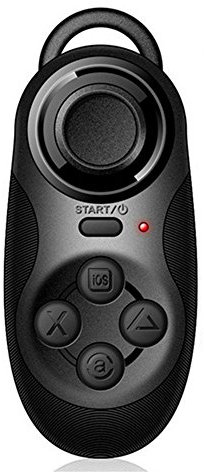 Tenlacum Mini Wireless Bluetooth Game Shutter Controller für Smart Phone Gamepad Joystick für 3D-Brille, iPhone, Samsung, Controller + Kabel für TV Tablet PC
