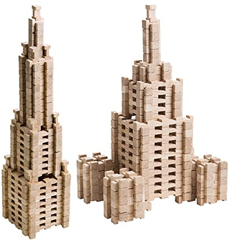 IGROTECO Fantasie-Holzspielzeug-Puzzle, 240er Baustein-Set