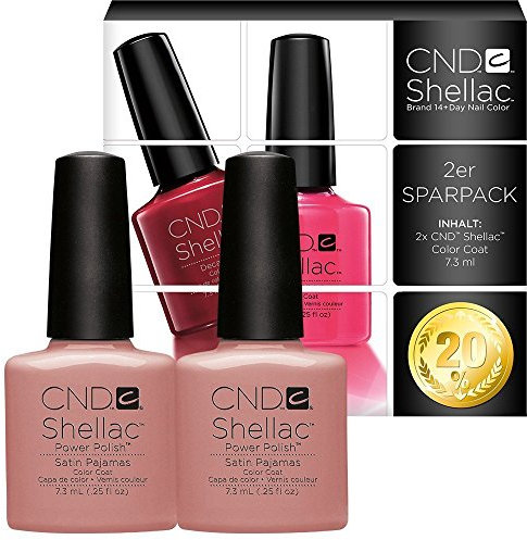 CND Shellac UV/LED Power Polish, Satin Pyjamas 7.3 ml - Pack of 2