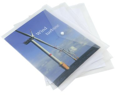 Rapesco 1042 ECO Dokumentenmappe mit Druckknopf, A3, Transparent, 5 Stück