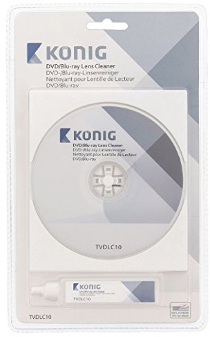König TVDLC10 Lens Cleaner with 20ml Cleaning Fluid for DVD/Blu-ray Player