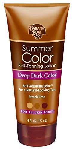 Banana Boat Summer Color Self Tanning Lotion, 6oz | Self Tanner, Deep Dark Color for All Skin Tones, Gradual Tanning Lotion, Sunless Tanner, 6oz (Pack of 3)