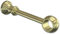 Interdeco Gardinenstangen Träger/Wandhalter Messing-farbig 17 cm Abstand kürzbar für 28 mm Ø Classic