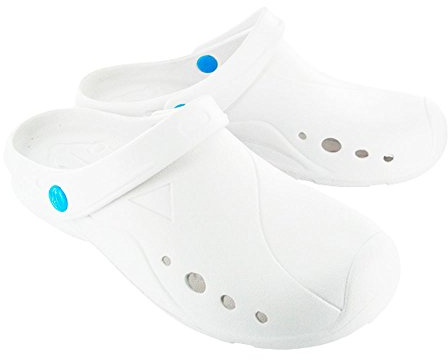 Label Blouse Chaussures Hôpital - Sabot Médical Blanc EVA Anti Dérapante , Blanc, 44 EU