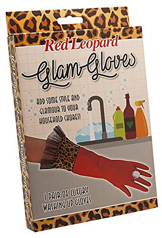 Diabolical Gifts DP0988 Gants de vaisselle Motif léopard Rouge