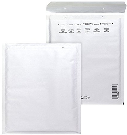 AirPro Luftpolstertasche W19 (50 Stück), haftklebende Versandtaschen ohne Fenster, federleichte Versandtaschen aus FSC Kraftpapier mit Luftpolstereinlage für sicheren Versand, 455x320x5mm, 75g/m²