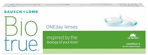 Bausch + Lomb Biotrue ONEday Tageslinsen, sphärische Kontaktlinsen, weich, 30 Stück/BC 8.6 mm/DIA 14.2 mm / +0.50 Dioptrien