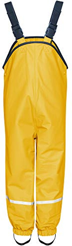 Playshoes Fleece-Bib Shorts Pantalones Impermeable, Amarillo (Yellow 12), 116 Unisex niños