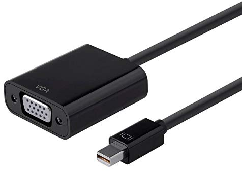 Monoprice Mini DisplayPort 1.2a / Thunderbolt to VGA Active Adapter, Black