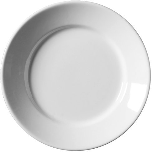 Royal Genware Deep Winged Plates - 30cm Pack of 6 | 12inch Dinner Plates, Porcelain, White | Commercial Quality Tableware for Domestic & Catering Use