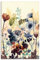 ARTland Wanddeko Leinwand Bilder Wandbild 40x60 cm Blumen Botanik Blumenwiese Malerei Blüten Abstrakt Modern T0PT