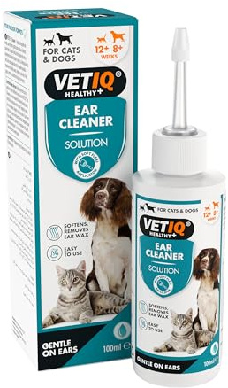 VETIQ Cat & Dog Ear Cleaner Solution with Soft Flexi Applicator (100ml)