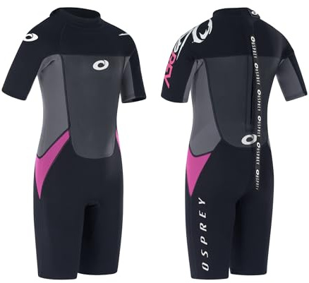 Osprey Origin combinaison 3 mm shorty garçon été néoprène 3/2 mm pour surf, bodyboard et sports aquatiques, 3 couleurs