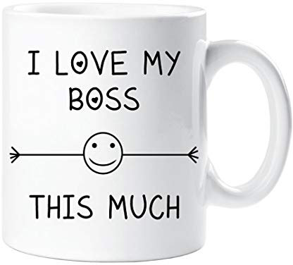 60 Second Makeover Limited I Love My Boss This Much Mug Friend Colleague Office Employee Secret Santa Birthday Gift Christmas Novelty Humour Funny