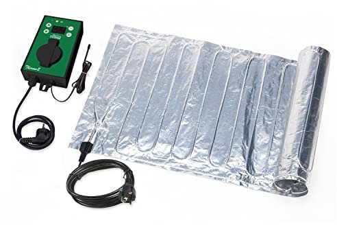 BioGreen Anzuchtbooster Heizmatte SAHARA mit Digital-Thermostat für Pflanzen | 100 x 100 cm | 150 Watt | Anzucht-Wärmeplatte | für Samen & Stecklinge