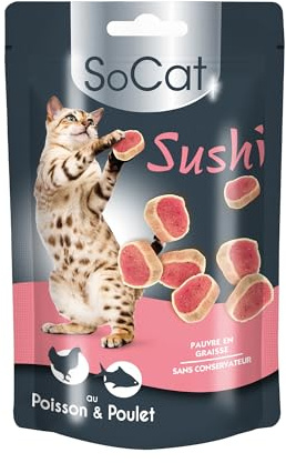 Riga - Miouly Sushi - Rik på kyckling och fisk kattgodis - proteinkälla - 100 g förpackning