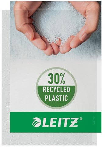 Leitz Standard Sichthüllen-Set, 10 Stück, A4 Format, Farblos mit matter Oberfläche, 0,13 mm PP-Folie, 40006003