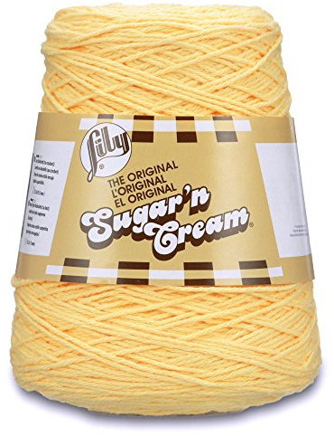 Lily Sugar'n Cream Cotton Cone Yarn, 14 oz, Yellow, 1 Cone