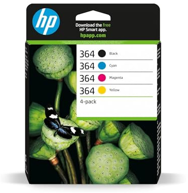 HP 364 Multipack N9J73AE Cartucce Originali da 1150 Pagine, per Stampanti a Getto di Inchiostro Photosmart B210c, B110c, B110e, B8550, 7520, DeskJet 3520, 3522, 3524, Nero e Tricromia