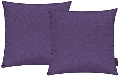 Magma-Heimtex Fino Kissenhülle ca. 40x40cm cm hochwertig & knitterarm Farbe 17 Aubergine (2er Set)