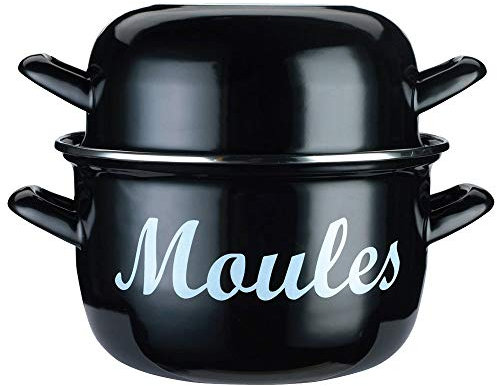 KitchenCraft: World of Flavours – Olla Grande para Mejillones, Esmaltada, 25 cm