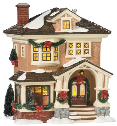 Department 56 Porcelain Snow Village Christmas at Grandma's Lit House