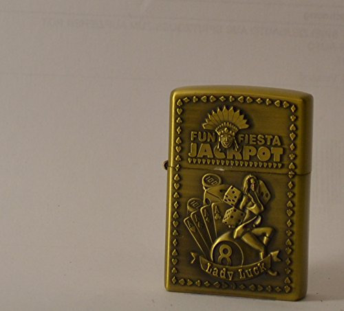 TEMPESTA ACCENDINO - ACCENDINO A BENZINA - FUN FIESTA DOLLARL - LADY LUCK - POKER (F78)