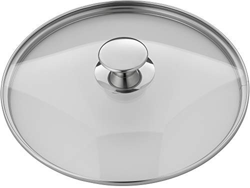 Silit Pisa Topfdeckel 24 cm, Glasdeckel mit Metallgriff, hitzebeständiges Glas, spülmaschinengeeignet