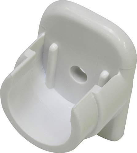 Gardinia - Rodamiento de Pared para Barras de vitra (ABS, 11 + 12 mm de diámetro), Color Blanco