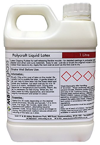 Polycraft Liquid Latex for Mould/Mold Making - 1 Litre