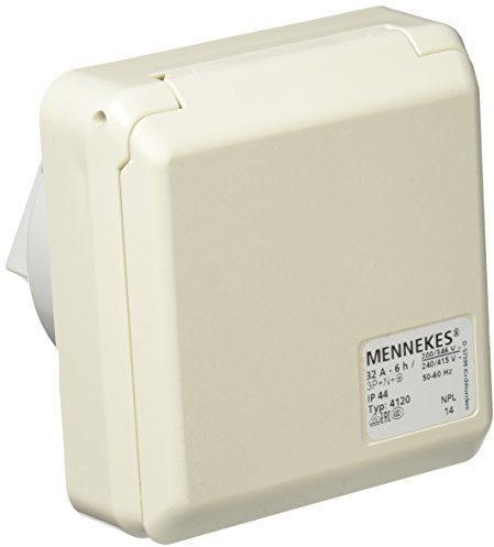 Mennekes (Unternehmen) 101100354 Basen in System cepex-th, Steckdosen CEE, 400 V, 50–60 Hz, 32 A, 5-polig, IP 44, 5 Paket